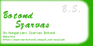 botond szarvas business card